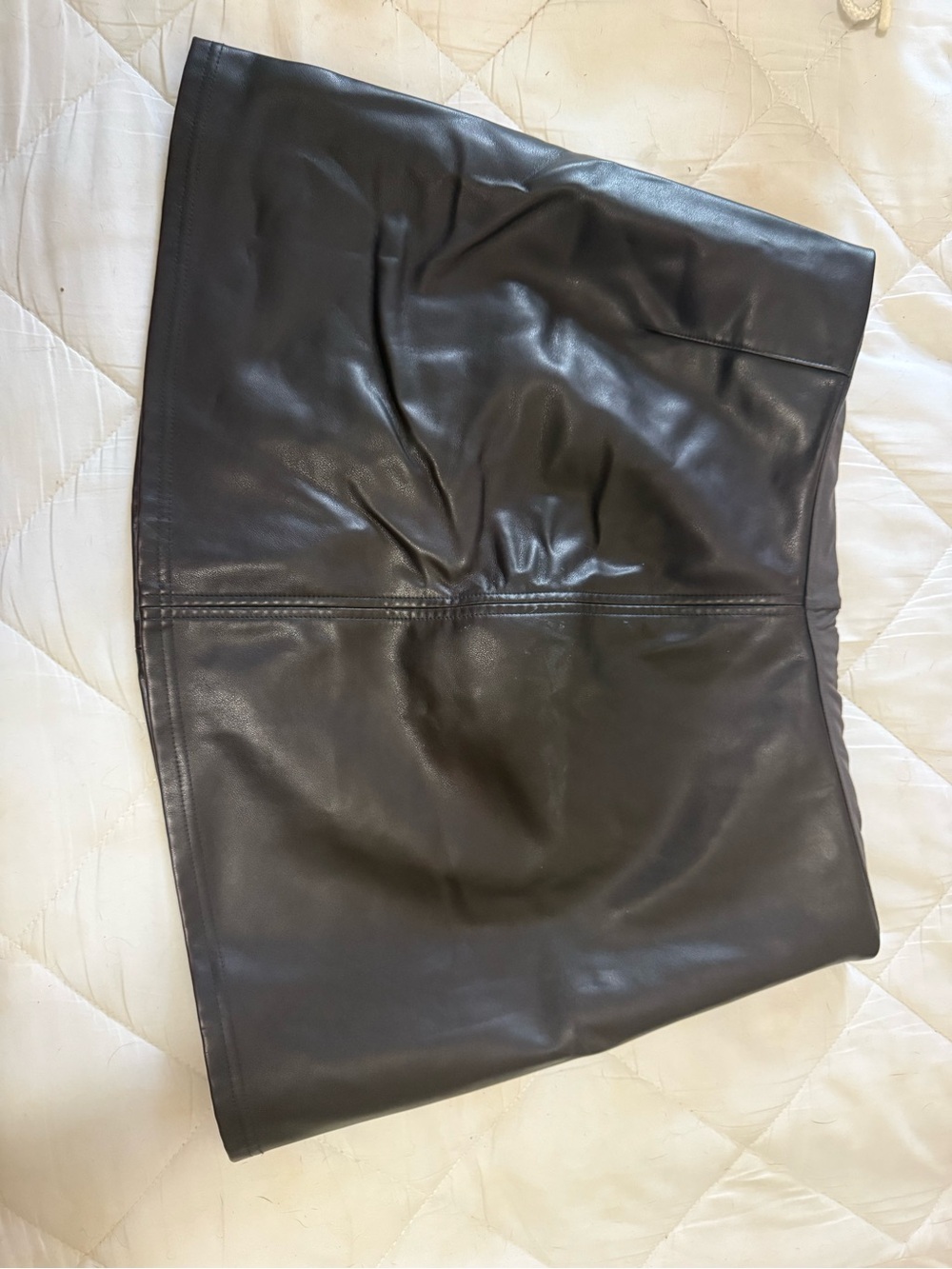 Faux Leather Brown Mini Skirt NWT